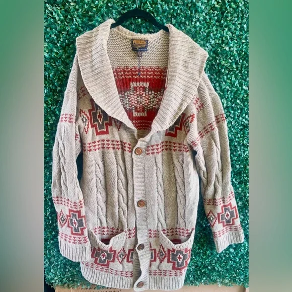Free People & Pendleton Jace Cable Cardi Size XL - Picture 2 of 7